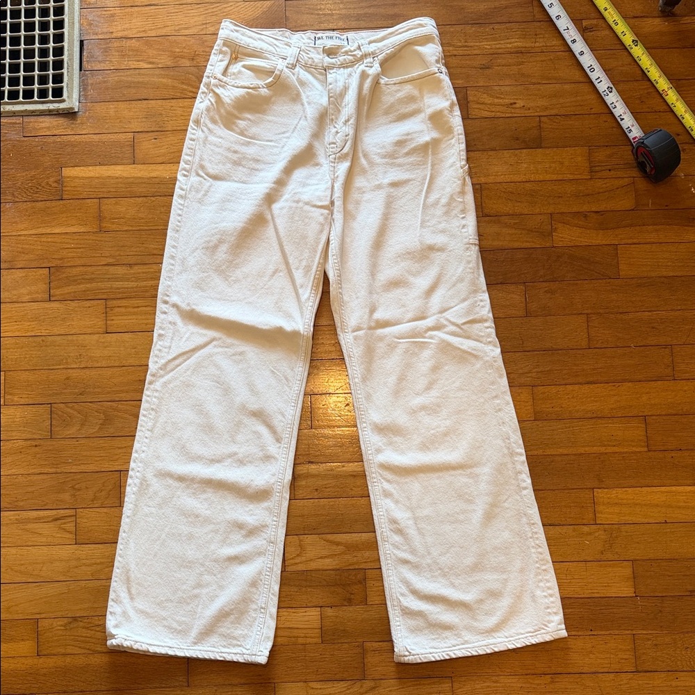 We the Free Cream Straight-Leg Jeans size 28